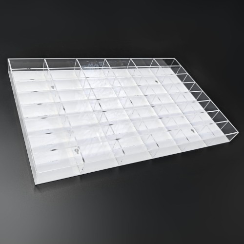 gablota z plexi na hot wheels 48 miejsc plecy białe mleczne