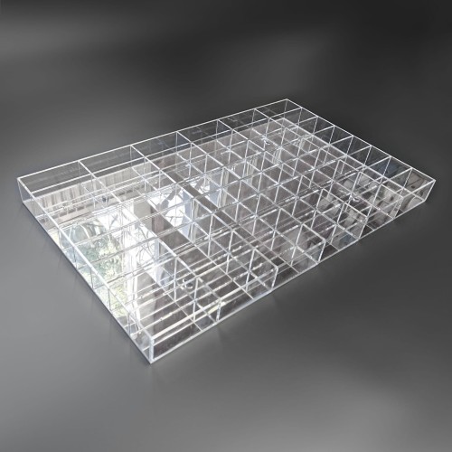 gablota z plexi na hot wheels 48 miejsc plecy lustro srebrne