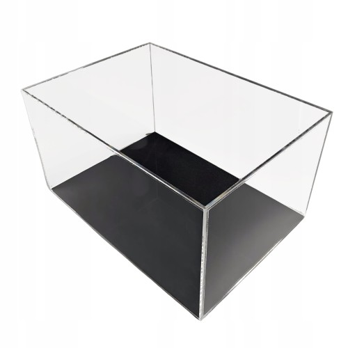 gablota na lego z plexi bezbarwnej z czarną podstawą na wymiar