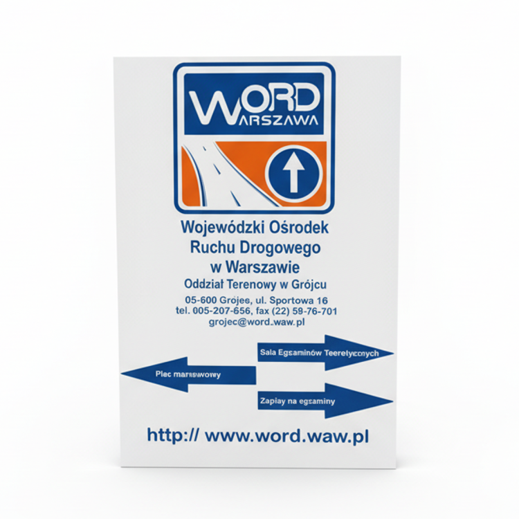 szyld reklamowy na wymiar z nadrukiem z własną grafiką word