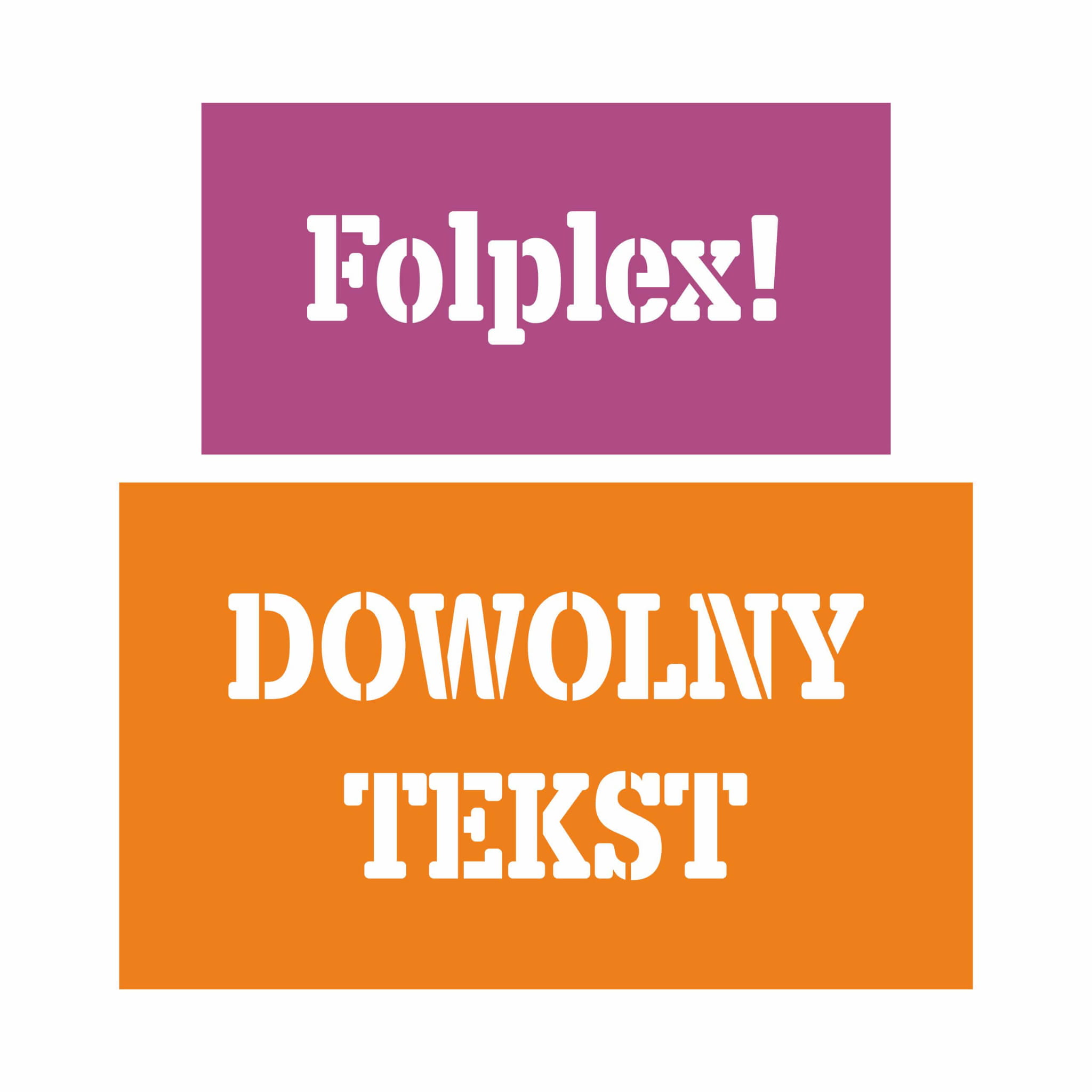 Szablon Z Dowolnym Napisem Litery Z Tworzywa Wielokrotnego Użytku