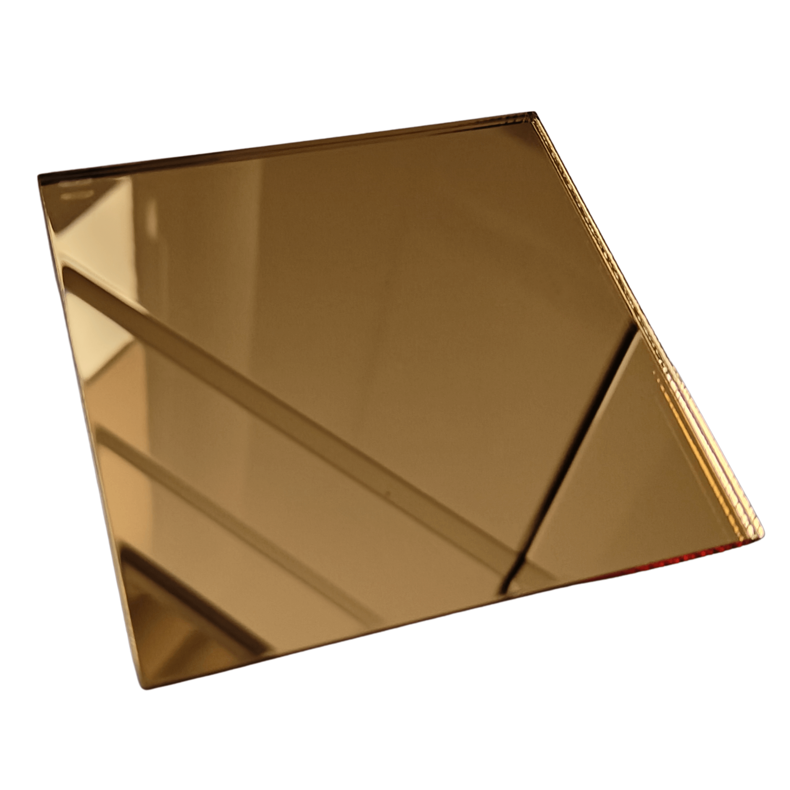 Kwadrat Z Plexi Lustro Złote 3mm Cięty Laserem Na Wymiar