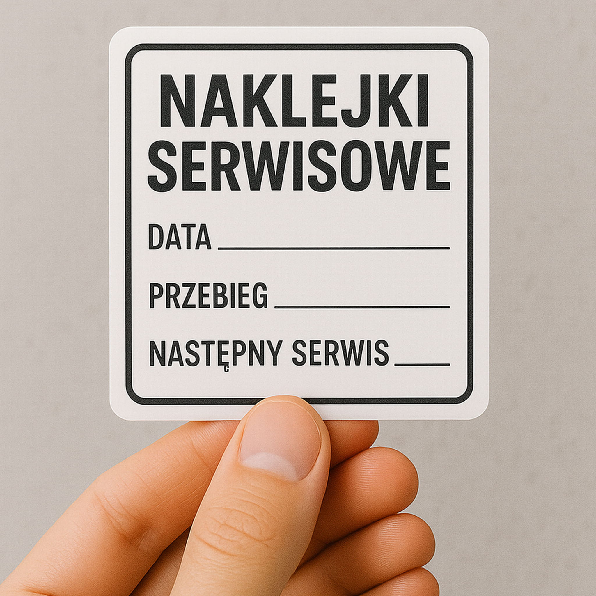 Naklejki Serwisowe