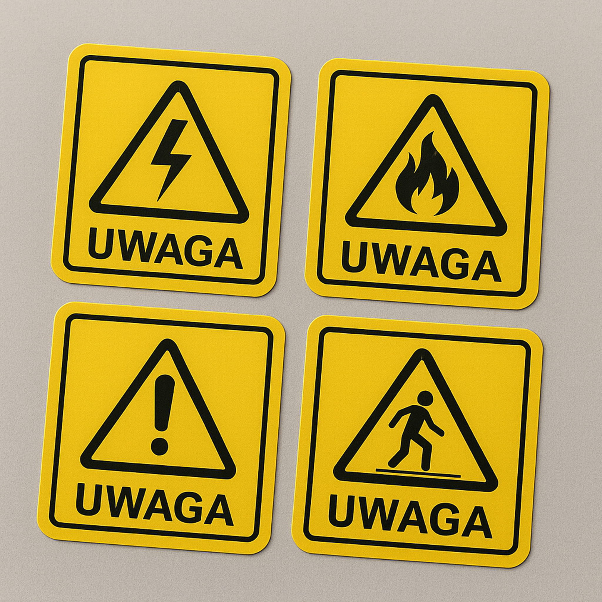 Naklejki Ostrzegawcze